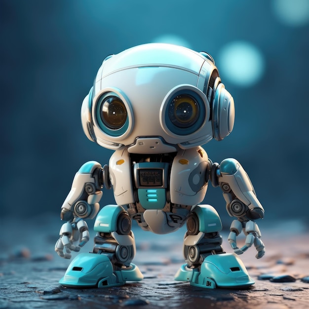 A tiny futuristic Robot