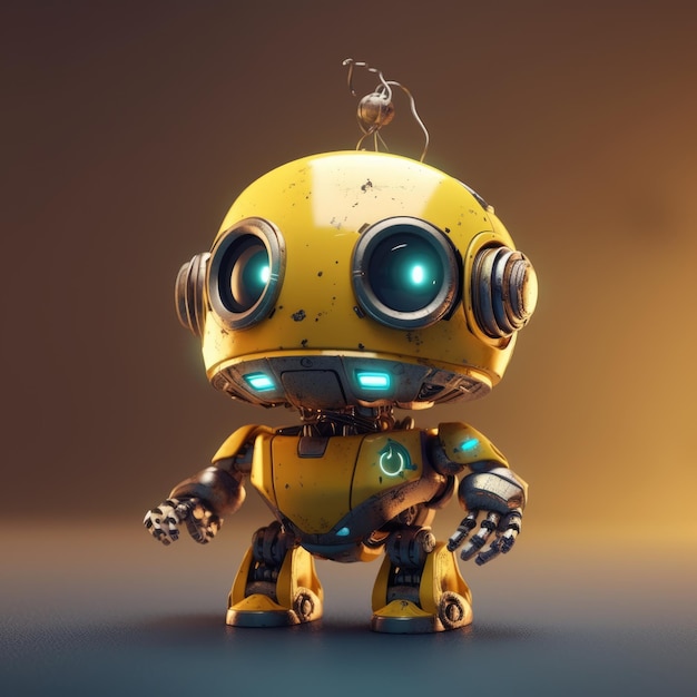 A tiny futuristic Robot