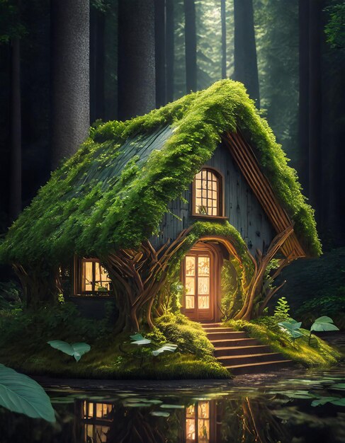 A tiny house in forest