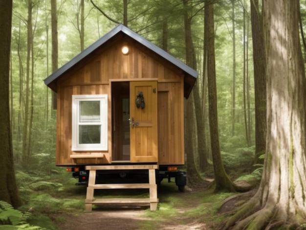 Foto piccola casa nel bosco