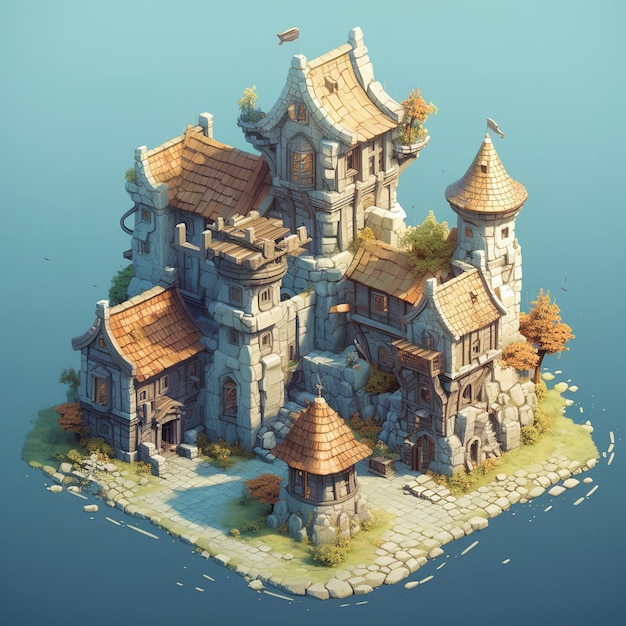 Tiny Isometric Fantasy Village