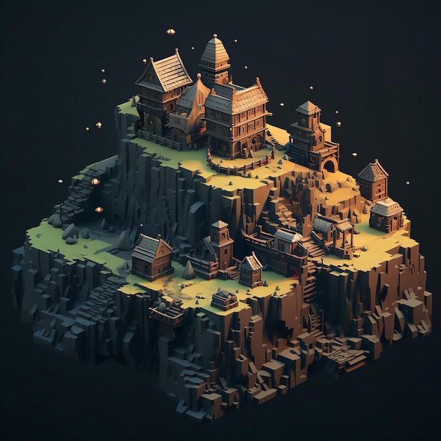 Tiny Isometric Fantasy Village