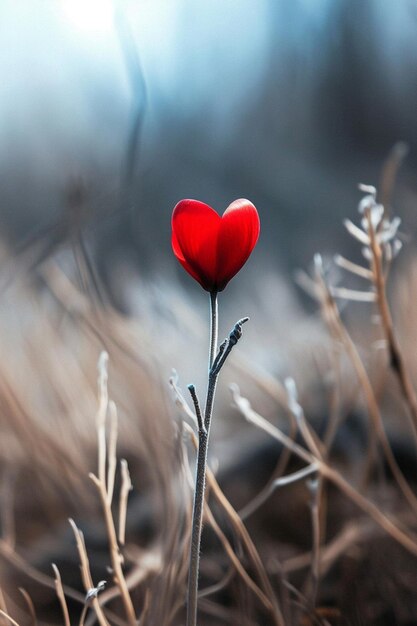 Photo a tiny red dot pin representing a martisor