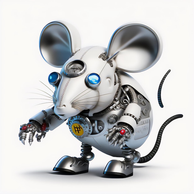 Photo a tiny robot mouse