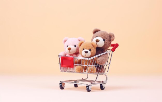 Tiny Shoppers Miniature Plush Toy Bears Generative AI