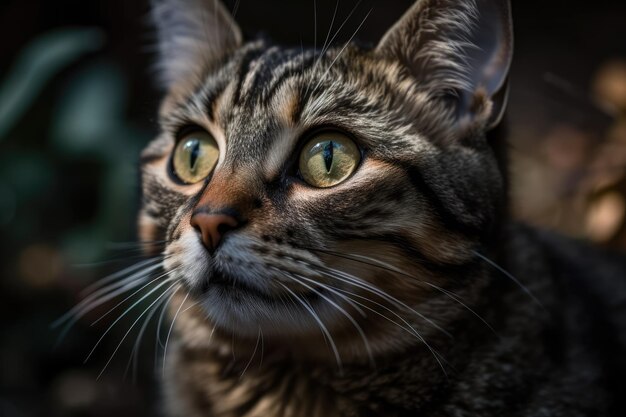 Tiny Tabby は内気な猫です