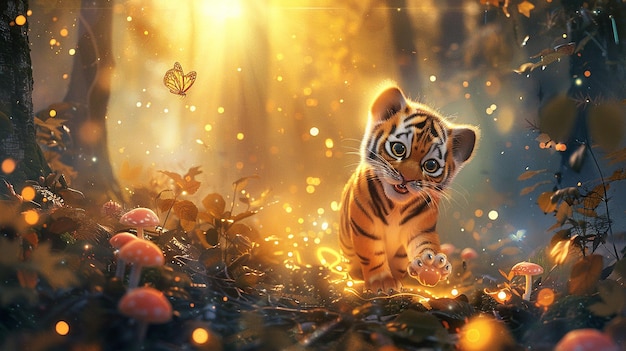 Tiny Tiger Big Dreams Charming Scene