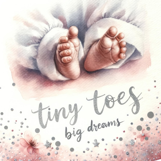 Tiny Toes Big Dreams Baby Shower Delight