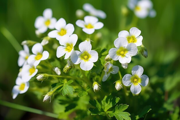 Photo tiny wild eyebright or eyewort euphrasia rostkoviana