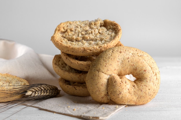 Tipical bakery of Puglia dry bread called friselle