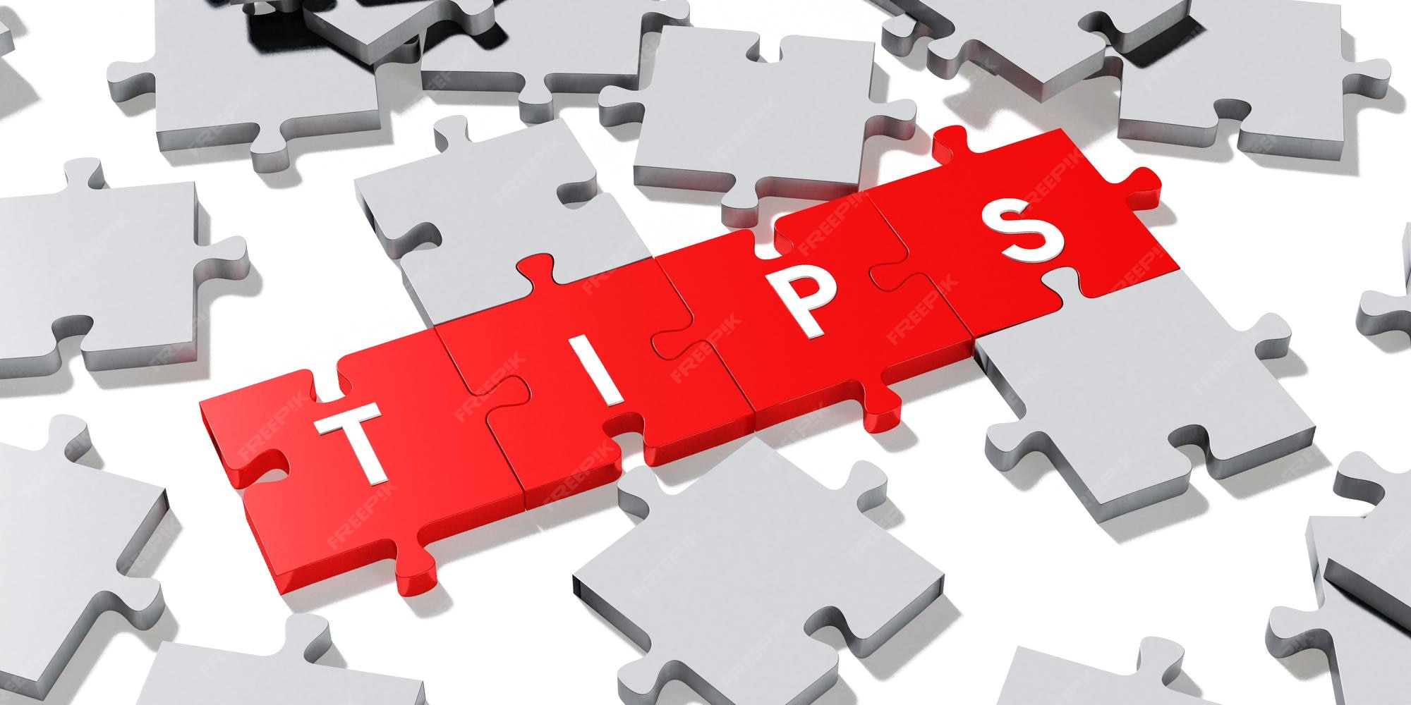 Premium Photo | Tips jigsaw puzzles concept 3d illustration