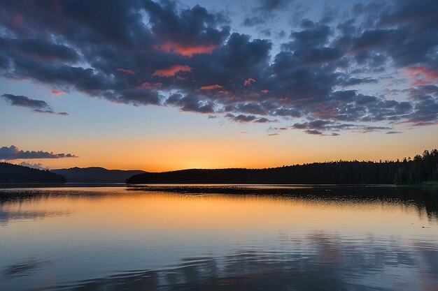 Photo tipsoo lake sunset