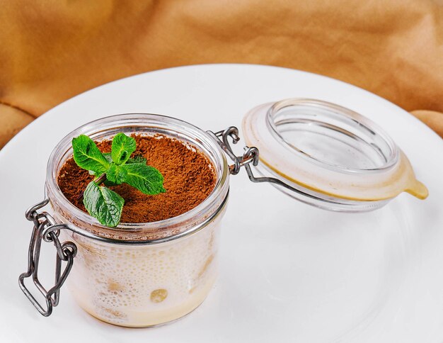 Tiramisu in een glazen pot