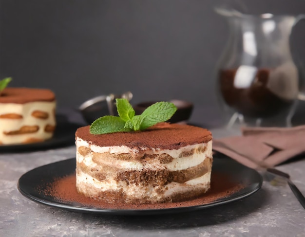 Tiramisu an Italian dessert made with mascarpone cheese and espresso coffee