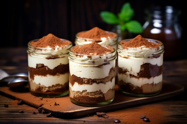 Tiramisu in Mason Jars for Portion Control