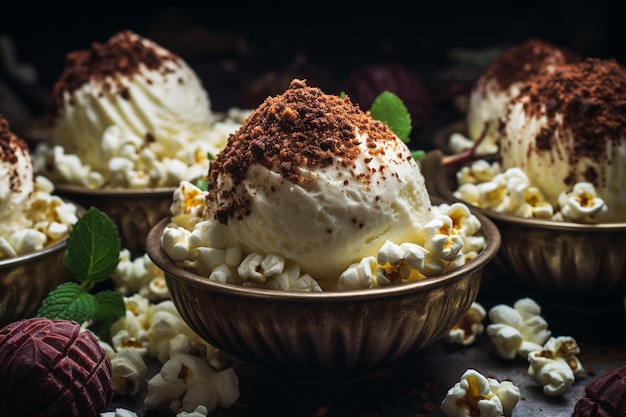 Tiramisu popcorn met cacaopoeder