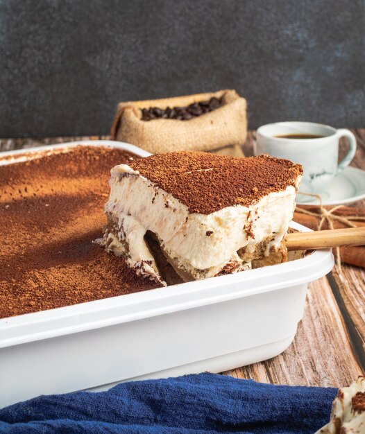 Foto tiramisu taart