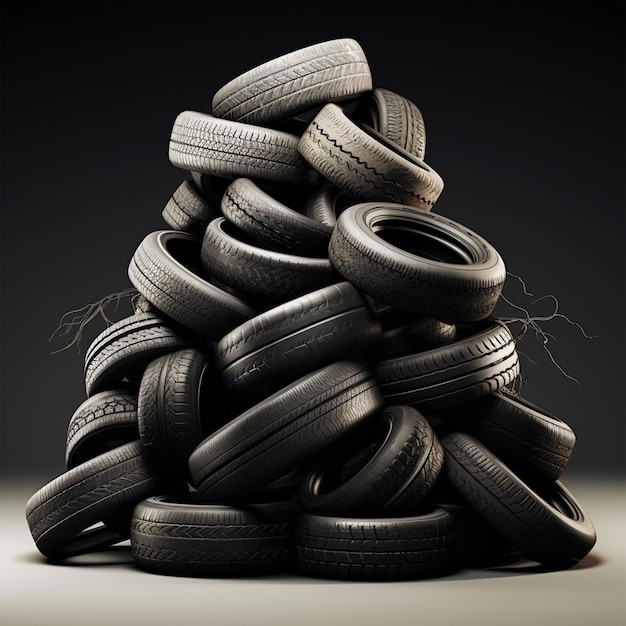 Photo tire display for scrap