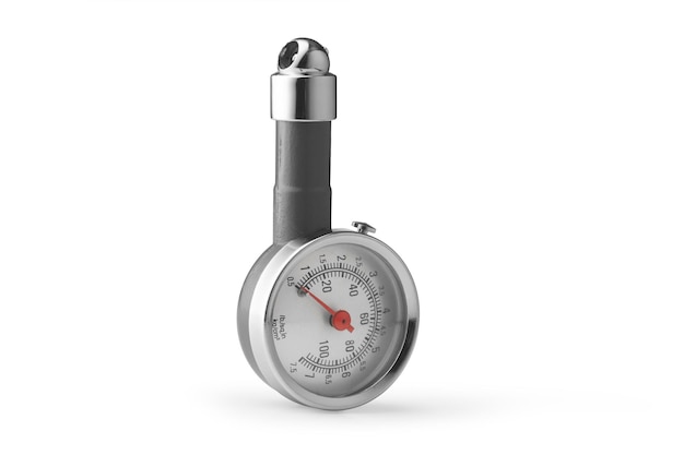 Tire Pressure Gauge isolated on white