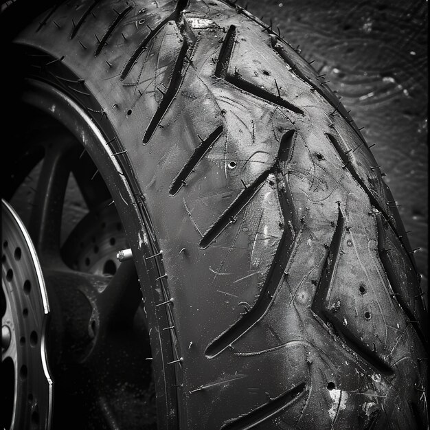 a tire with the word  stiped  on it