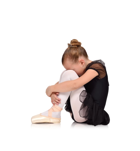 Photo tired girl ballerina