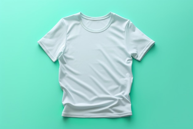 Tirquise tshirt on minimalistic background mockup for branding tshirt