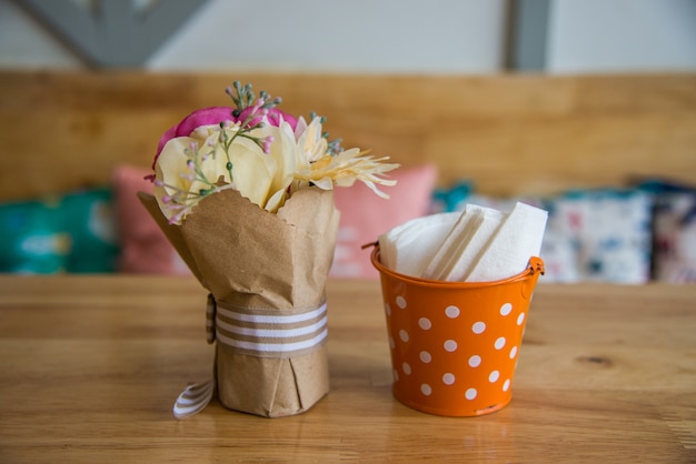 Tissue Box Beautifully decorated with flowers.