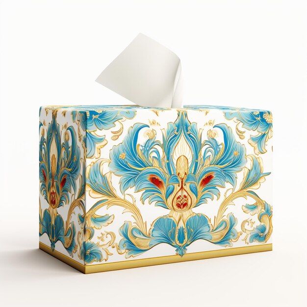 Photo tissue box isolated background