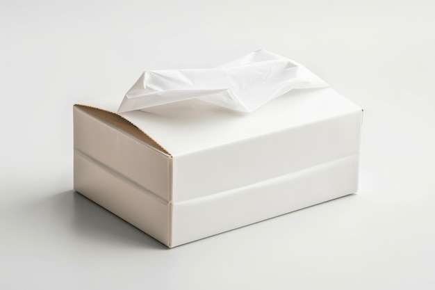 Foto scatola di tessuti per interni moderni isolati su sfondo bianco