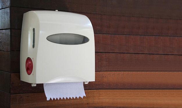 Tissue box on the wall in the bathroom