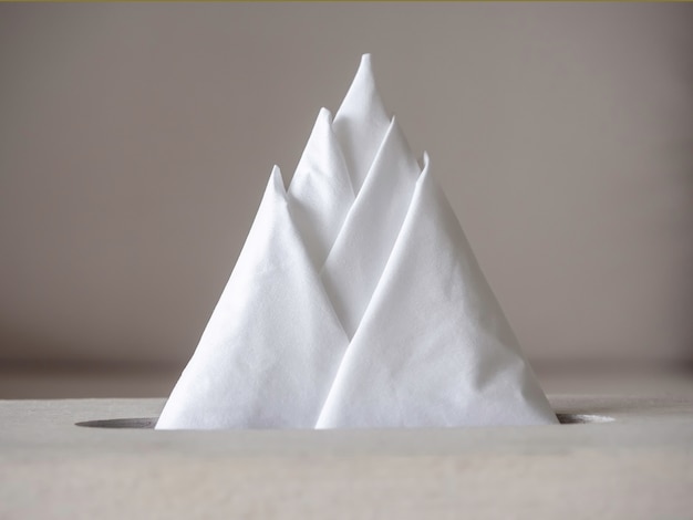 Tissue paper mountain shape.