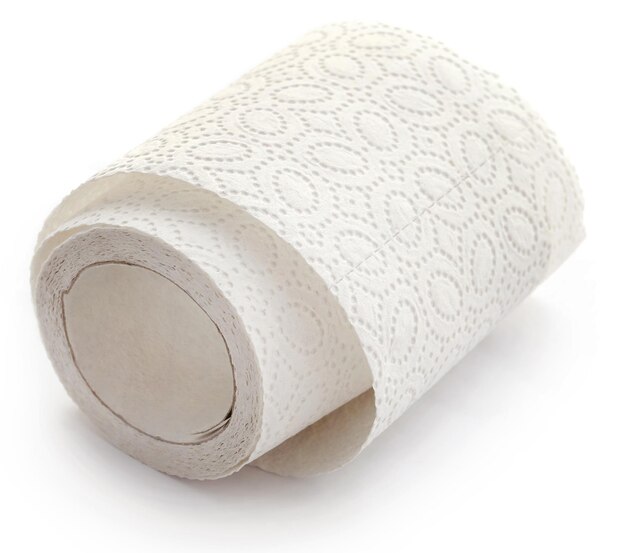 Tissue roll over white background