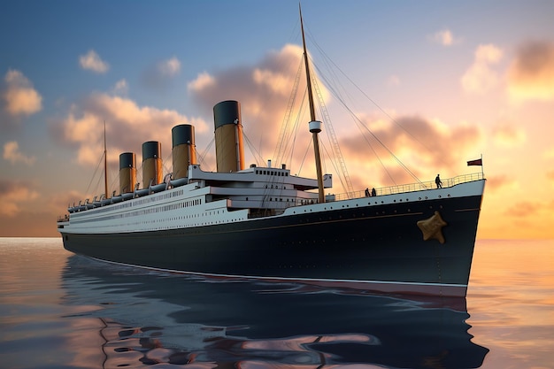 Titanic ship Computer generated