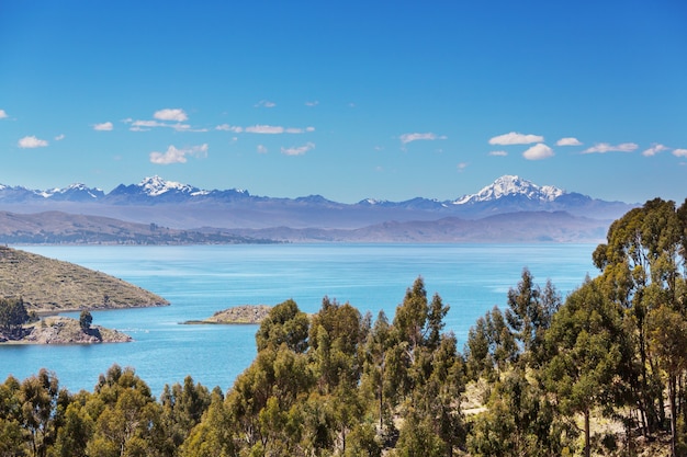 Titikaka-meer in peru, zuid-amerika