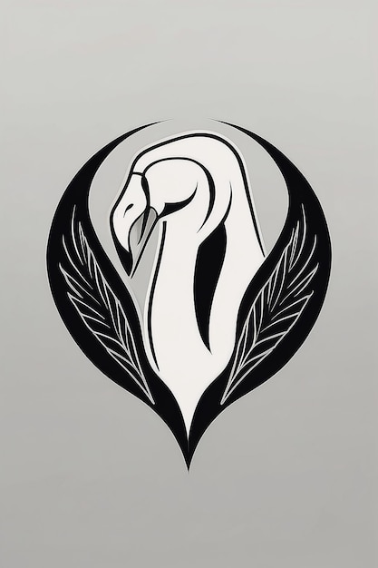 Title BellaVeu Design Elegant Flamingo Logo