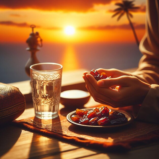 Foto titolo una raccolta di immagini 3d ispirate al ramadan da belle moschee a scene festive di iftar