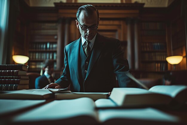 Foto titolo argomenti conclusivi degli avvocati nella scena della sala del tribunale