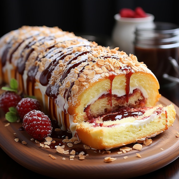 Photo title perfect swiss roll cake