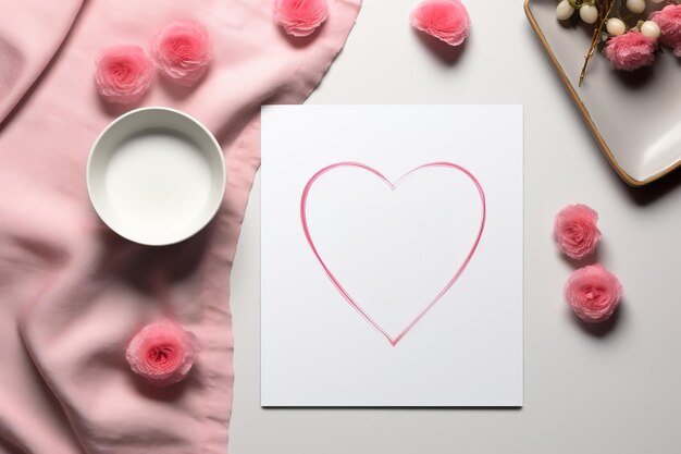 Photo title valentine's day mockup