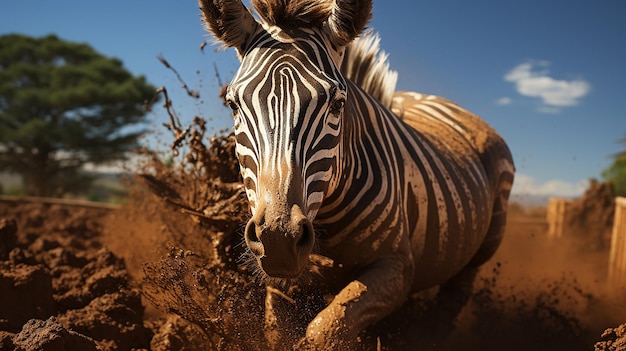 Title Zebra Rolling in the Dust