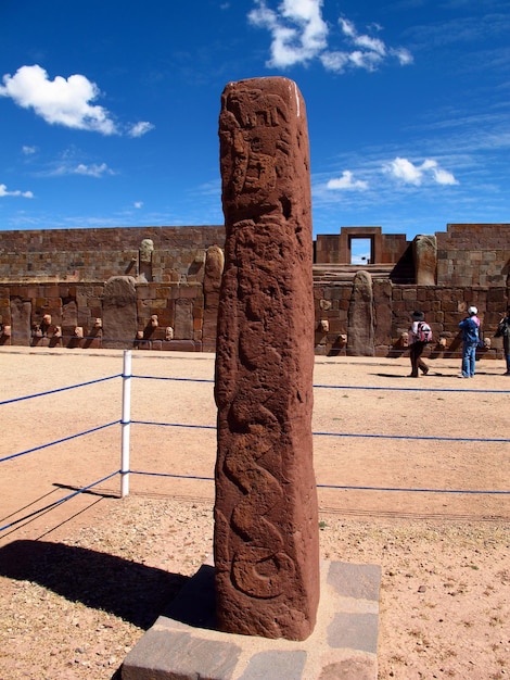 Tiwanaku-ruïnes in Bolivië Zuid-Amerika