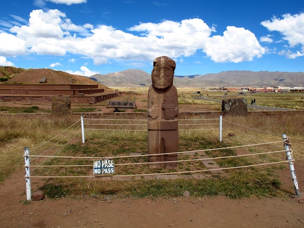 Tiwanaku-ruïnes in Bolivië Zuid-Amerika