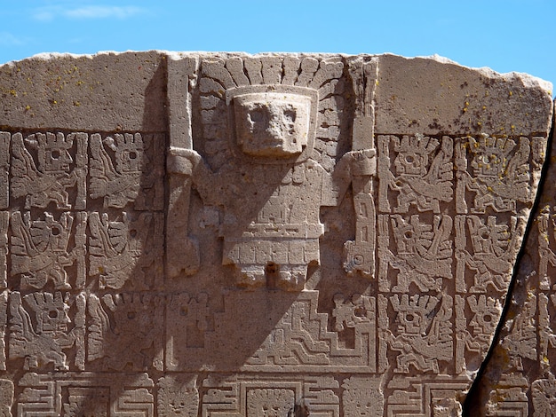 Tiwanaku ruins in Bolivia, South America