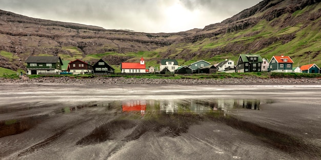 Foto tjornuvik, streymoy, faroe-eiland