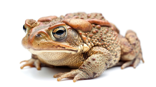 Photo toad on isolated white background