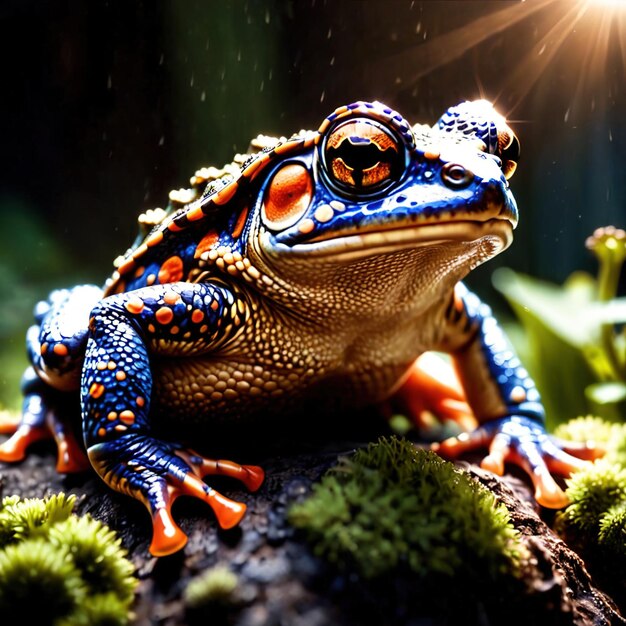 Photo toad wild animal living in nature part of ecosystem