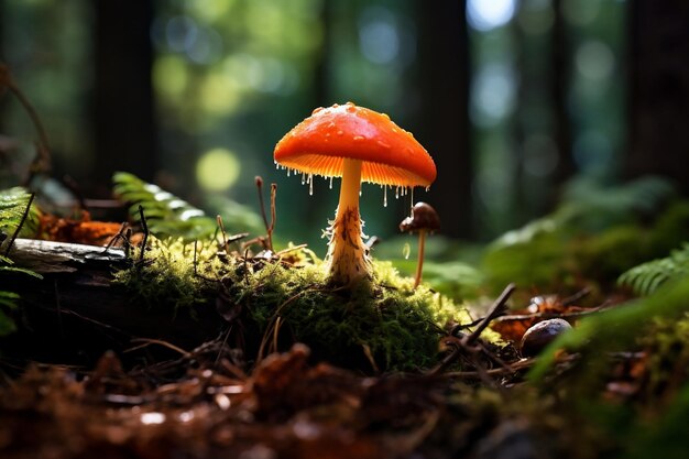 Photo toadstool autumn nature plant green cap season macro forest mushroom