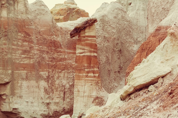 Toadstool hoodoos in the Utah desert, USA.