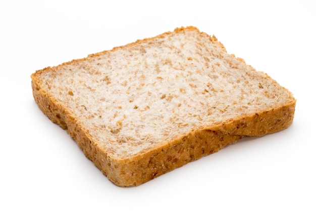 Toast brood geïsoleerd op de witte achtergrond.