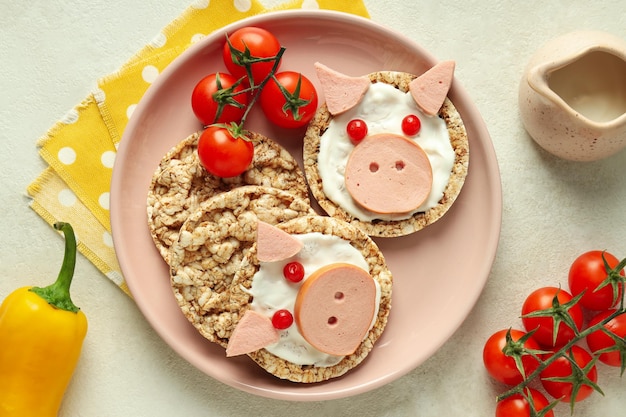 Toast met knäckebröd toast voor kind voor school